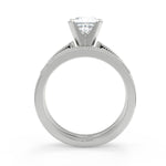 Load image into Gallery viewer, Alia Four Prong Milgrain Princess Cut Diamond Engagement Ring - Nivetta
