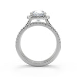 Load image into Gallery viewer, Alice Classic Pave Halo Cushion Cut Diamond Engagement Ring - Nivetta
