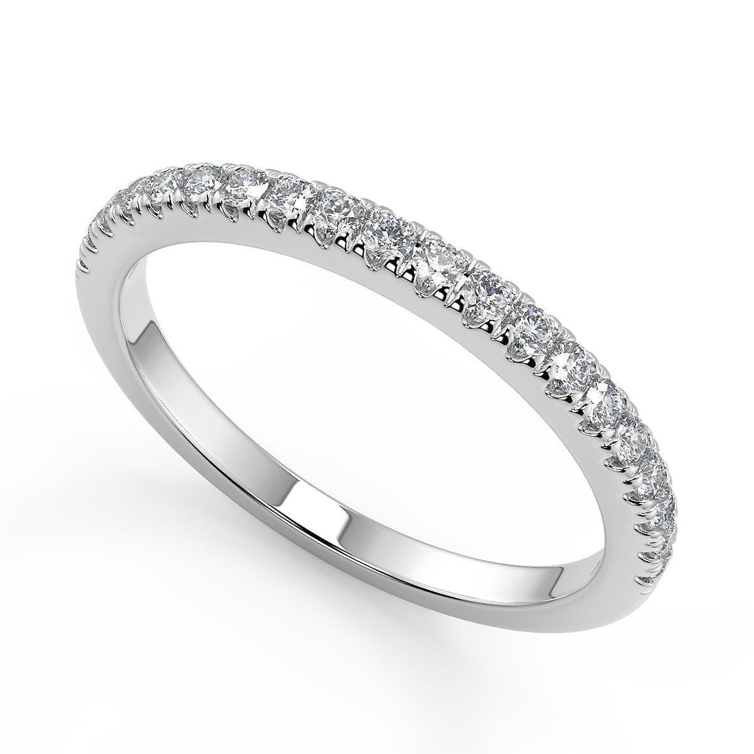 Alyssa Classic Pave Halo Round Cut Diamond Engagement Ring - Nivetta