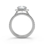 Load image into Gallery viewer, Alyssa Classic Pave Halo Round Cut Diamond Engagement Ring - Nivetta
