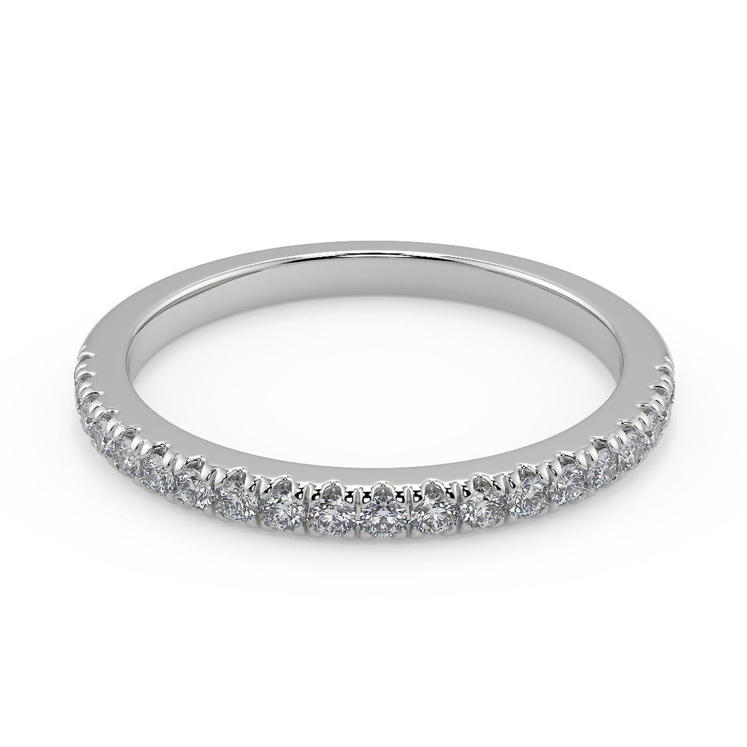 Alyssa Classic Pave Halo Round Cut Diamond Engagement Ring - Nivetta