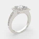 Load image into Gallery viewer, Amalia Emerald Cut Halo Pave Engagement Ring Setting - Nivetta
