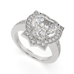 Load image into Gallery viewer, Amalia Heart Cut Halo Pave Engagement Ring Setting - Nivetta
