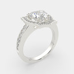 Load image into Gallery viewer, Amalia Heart Cut Halo Pave Engagement Ring Setting - Nivetta
