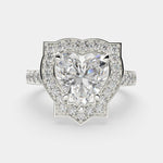 Load image into Gallery viewer, Amalia Heart Cut Halo Pave Engagement Ring Setting - Nivetta
