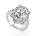 Load image into Gallery viewer, Amalia Marquise Cut Halo Pave Engagement Ring Setting - Nivetta
