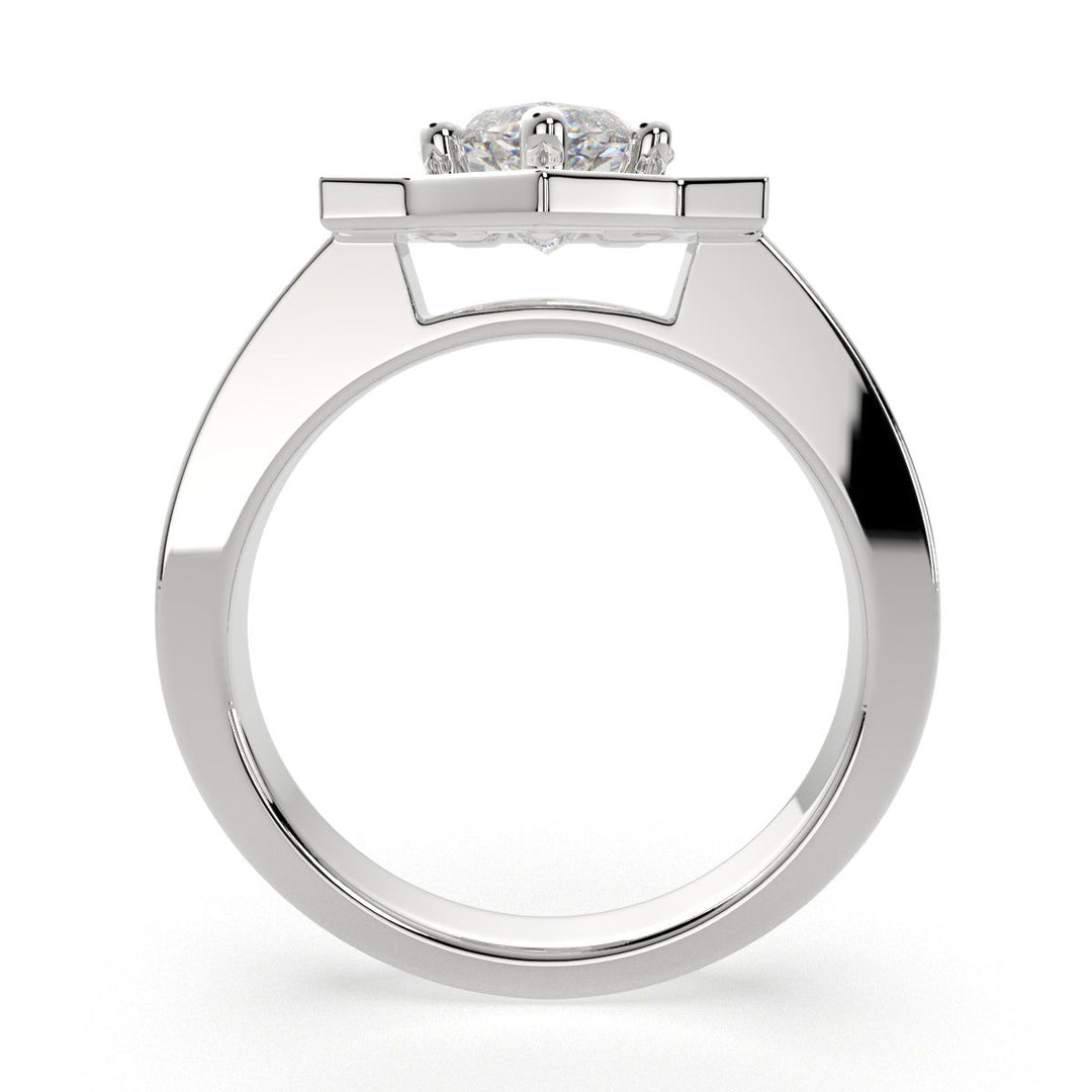 Amalia Marquise Cut Halo Pave Engagement Ring Setting - Nivetta