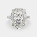 Load image into Gallery viewer, Amalia Pear Cut Halo Pave Engagement Ring Setting - Nivetta
