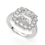 Load image into Gallery viewer, Amalia Princess Cut Halo Pave Engagement Ring Setting - Nivetta
