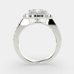 Load image into Gallery viewer, Amalia Princess Cut Halo Pave Engagement Ring Setting - Nivetta
