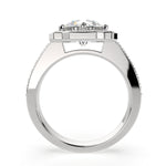 Load image into Gallery viewer, Amalia Round Cut Halo Pave Engagement Ring Setting - Nivetta
