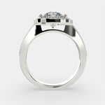 Load image into Gallery viewer, Amalia Round Cut Halo Pave Engagement Ring Setting - Nivetta
