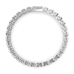 Load image into Gallery viewer, Amalthea Round Cut Diamond Tennis Bracelet Milgrain Bezel (8 ctw) - Nivetta
