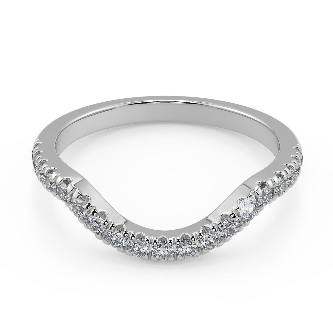 Amanda Double Halo Pave Round Cut Diamond Engagement Ring - Nivetta