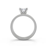 Load image into Gallery viewer, Anaya Milgrain Solitaire Princess Cut Diamond Engagement Ring - Nivetta
