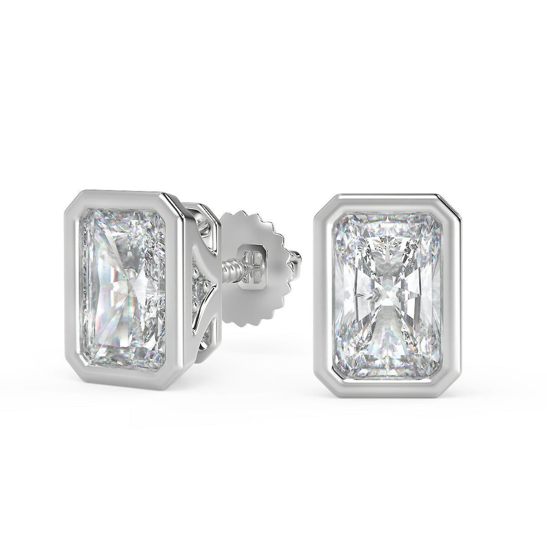 Annabella Radiant Cut Bezel Earrings - Nivetta