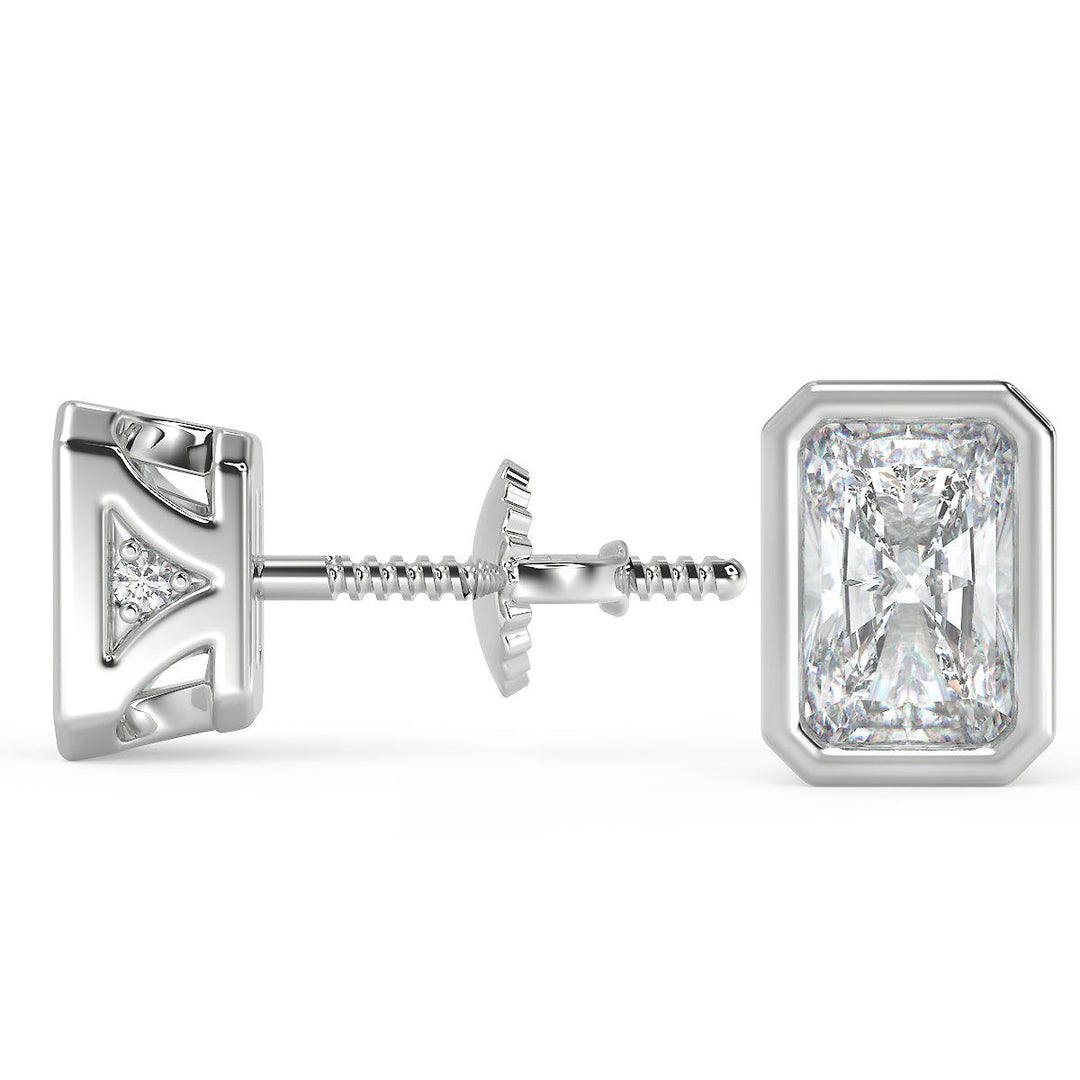 Annabella Radiant Cut Bezel Earrings - Nivetta