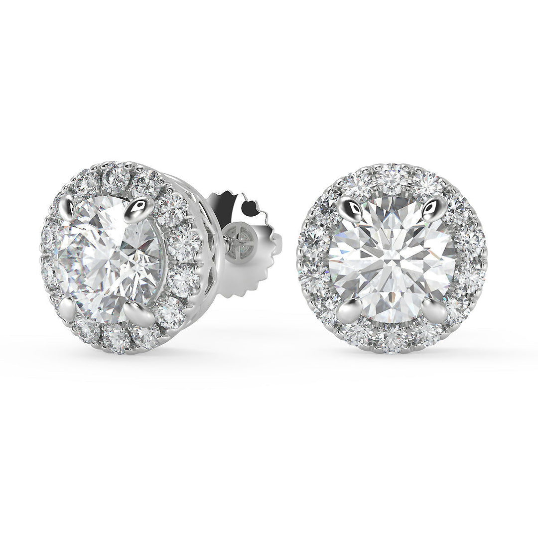 Annabelle Round Cut Stud Earrings - Nivetta