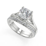 Load image into Gallery viewer, April Split Shank Cushion Cut Diamond Engagement Ring - Nivetta
