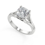 Load image into Gallery viewer, April Split Shank Cushion Cut Diamond Engagement Ring - Nivetta
