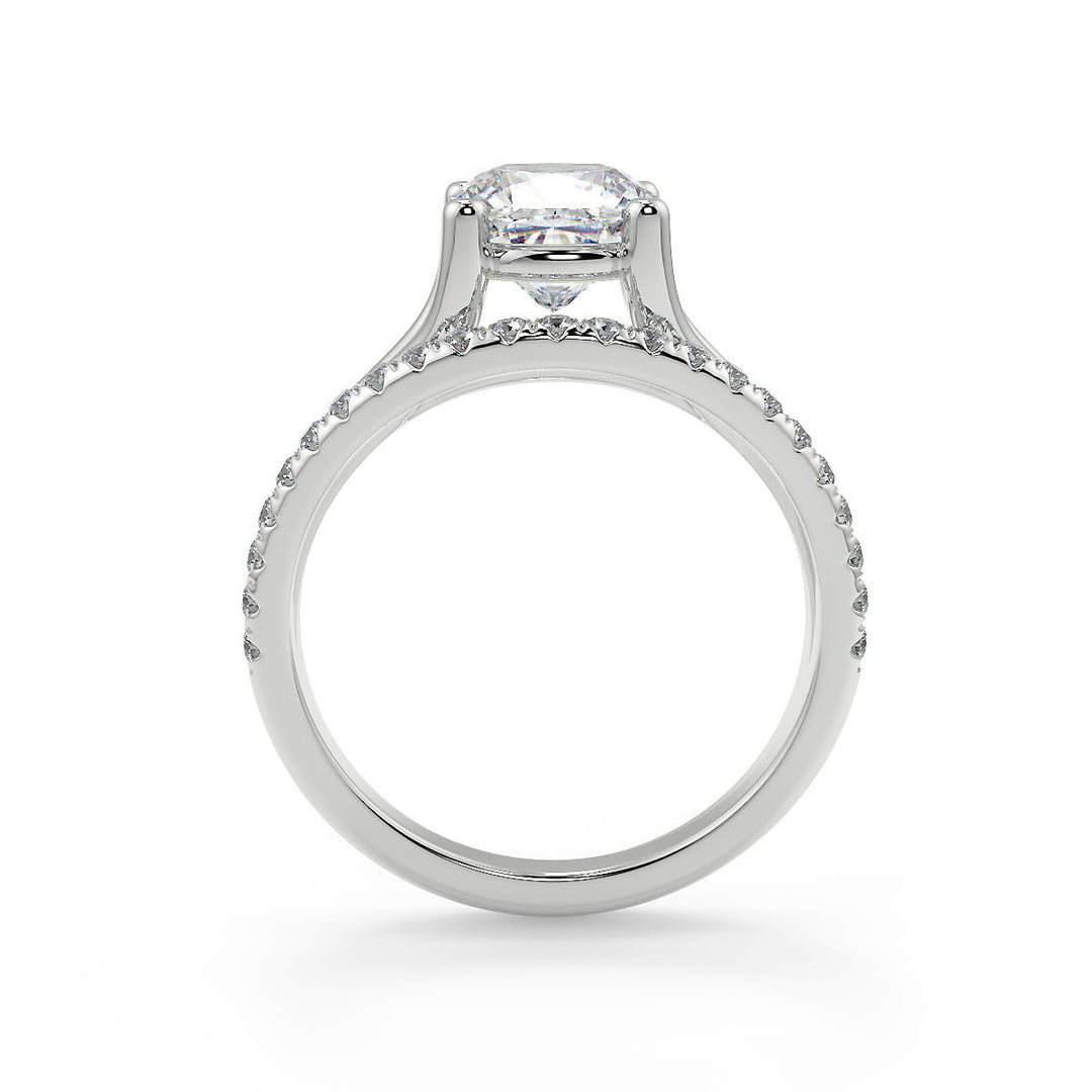 April Split Shank Cushion Cut Diamond Engagement Ring - Nivetta