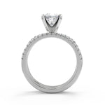 Load image into Gallery viewer, Arabella Petite twist Pave Princess Cut Diamond Engagement Ring - Nivetta
