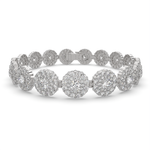 Load image into Gallery viewer, Araminta Round Cut Lab Grown Diamond Tennis Bracelet Lab Grown Halo (10 ctw) - Nivetta
