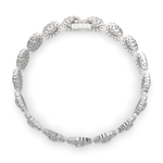 Load image into Gallery viewer, Araminta Round Cut Lab Grown Diamond Tennis Bracelet Lab Grown Halo (10 ctw) - Nivetta
