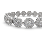 Load image into Gallery viewer, Araminta Round Cut Lab Grown Diamond Tennis Bracelet Lab Grown Halo (10 ctw) - Nivetta
