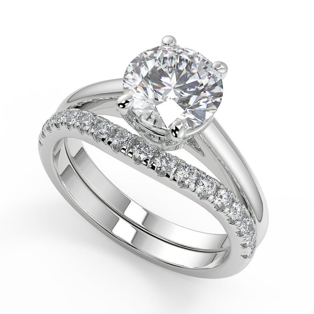 Aria 4 Prong Solitaire Round Cut Diamond Engagement Ring - Nivetta