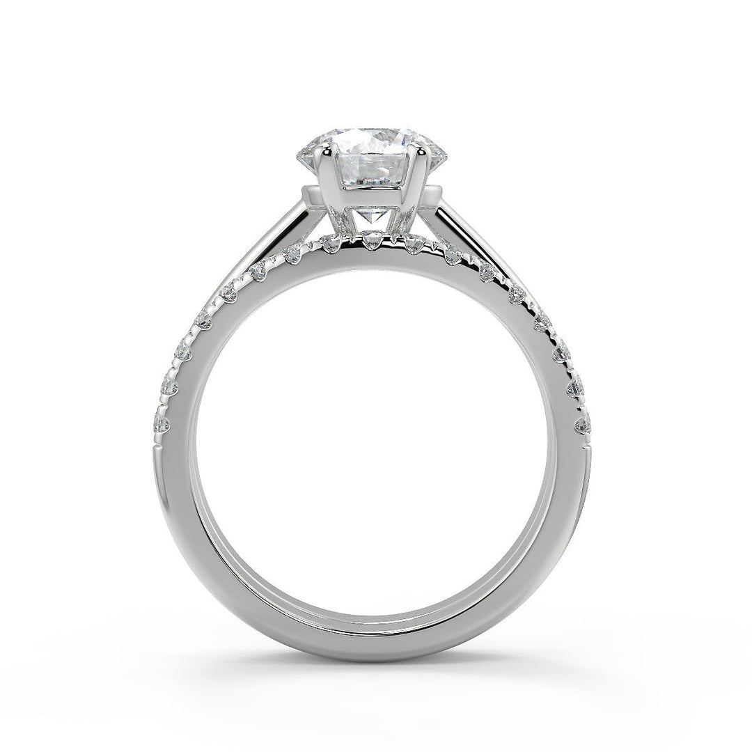 Aria 4 Prong Solitaire Round Cut Diamond Engagement Ring - Nivetta