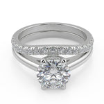 Load image into Gallery viewer, Aria 4 Prong Solitaire Round Cut Diamond Engagement Ring - Nivetta
