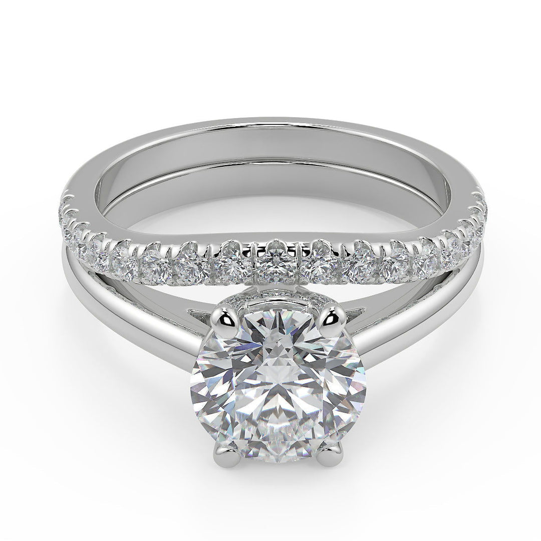 Aria 4 Prong Solitaire Round Cut Diamond Engagement Ring - Nivetta