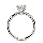 Load image into Gallery viewer, Ariana Oval Cut Pave 4 Prong Petite Engagement Ring Setting - Nivetta
