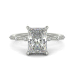 Load image into Gallery viewer, Ariana Radiant Cut Pave 4 Prong Petite Engagement Ring Setting - Nivetta
