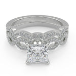 Load image into Gallery viewer, Ashleigh Infinity Pave Princess Cut Diamond Engagement Ring - Nivetta
