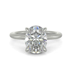 Load image into Gallery viewer, Ava Oval Cut Pave Hidden Halo 4 Prong Engagement Ring Setting - Nivetta
