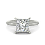 Load image into Gallery viewer, Ava Princess Cut Pave Hidden Halo 4 Prong Engagement Ring Setting - Nivetta
