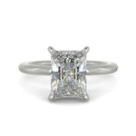 Load image into Gallery viewer, Ava Radiant Cut Pave Hidden Halo 4 Prong Engagement Ring Setting - Nivetta
