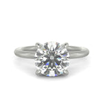 Load image into Gallery viewer, Ava Round Cut Pave Hidden Halo 4 Prong Engagement Ring Setting - Nivetta
