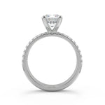 Load image into Gallery viewer, Averi French Pave Flush Fit 4 Prong Round Cut Diamond Engagement Ring - Nivetta
