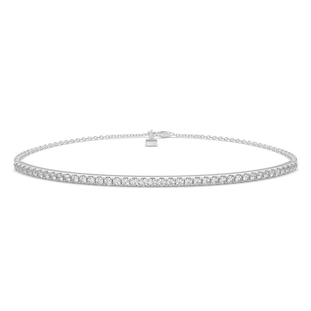Isolde Round Cut Diamond Tennis Bracelet Bar Cable Chain (0.5 ctw)
