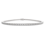 Load image into Gallery viewer, Eleonora Round Cut Diamond Tennis Bracelet Prong Set (2 ctw)
