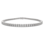 Load image into Gallery viewer, Marigold Princess Cut Diamond Tennis Bracelet Prong Set (4 ctw)
