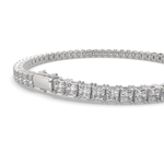Load image into Gallery viewer, Eulalia Princess Cut Diamond Tennis Bracelet Prong Set (8 ctw)
