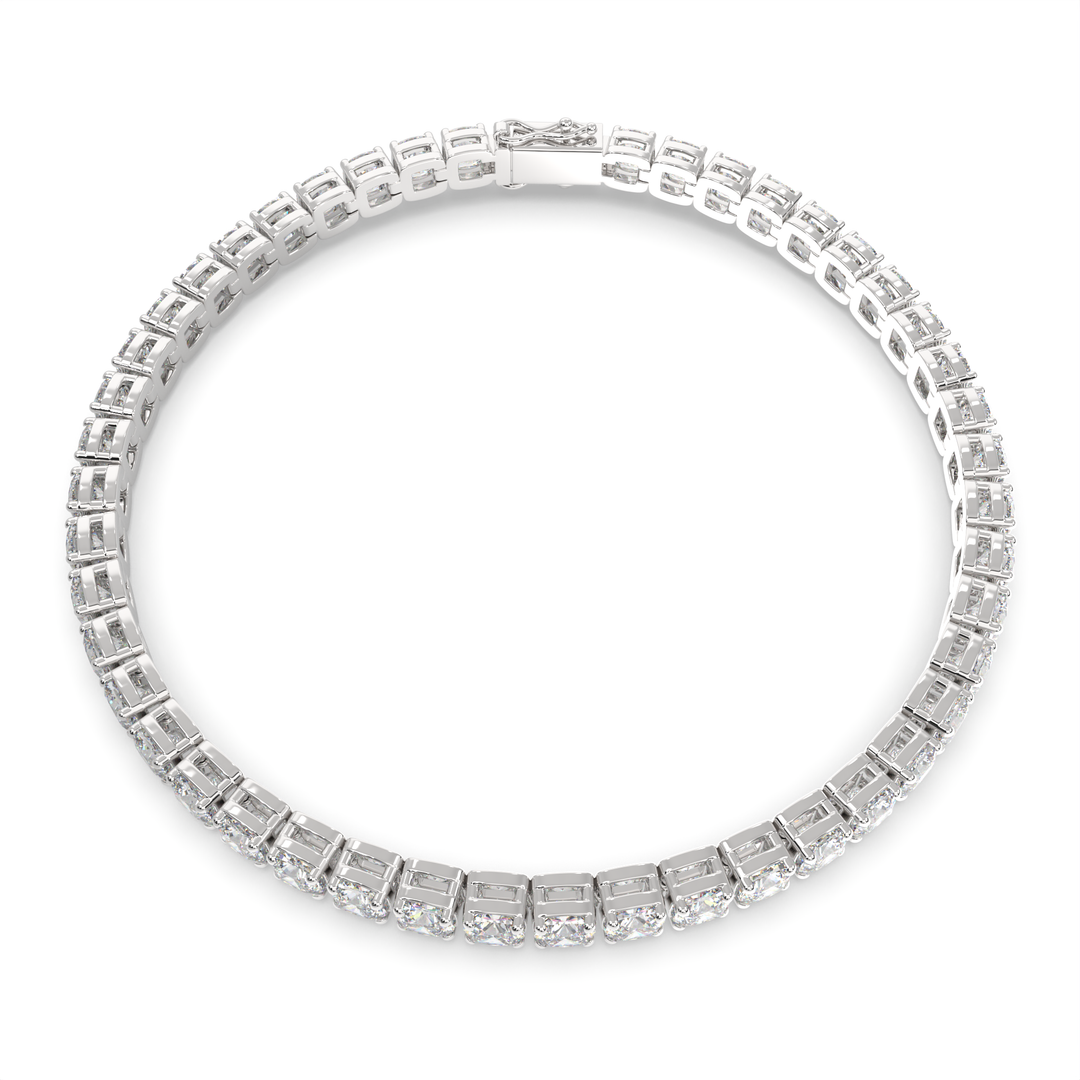 Zephyrine Cushion Cut Diamond Tennis Bracelet Prong Set (10 ctw)