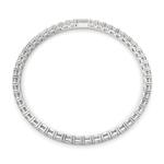 Load image into Gallery viewer, Celestia Princess Cut Diamond Tennis Bracelet Prong Set (10 ctw)
