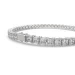 Load image into Gallery viewer, Celestia Princess Cut Diamond Tennis Bracelet Prong Set (10 ctw)
