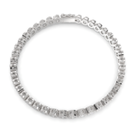 Load image into Gallery viewer, Leocadia Round Cut Diamond Tennis Bracelet Milgrain Bezel (4 ctw)
