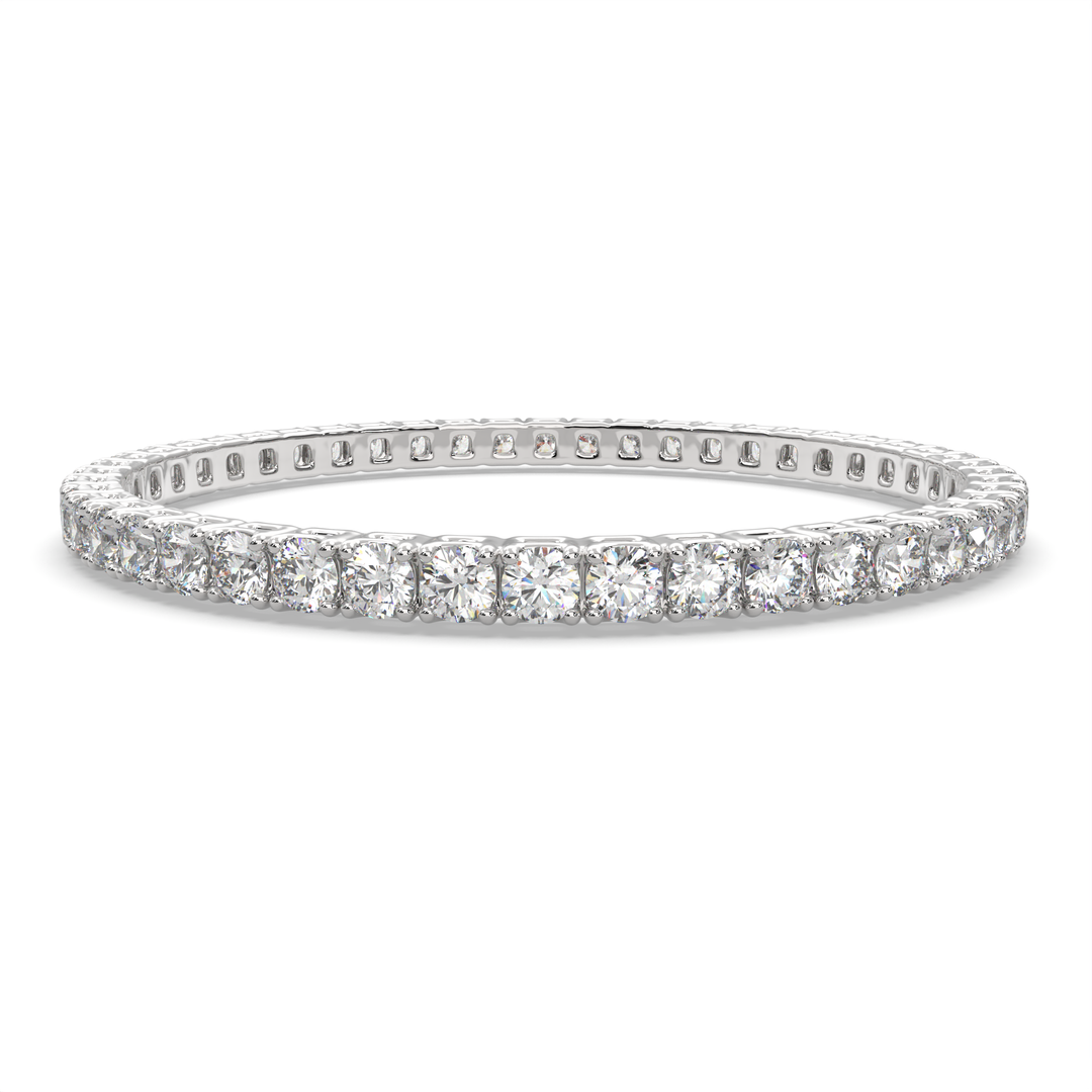 Calpurnia Round Cut Diamond Bangle Bracelet Prong Set (10 ctw)